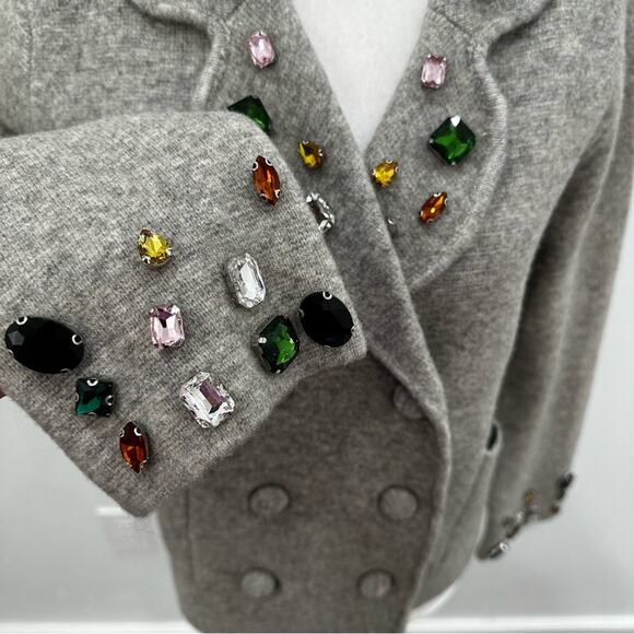 NWT Zara Knit Beaded Jewel Embellished Blazer and Skirt 2 Piece Set. Rare.⭐️ - Picture 7 of 16